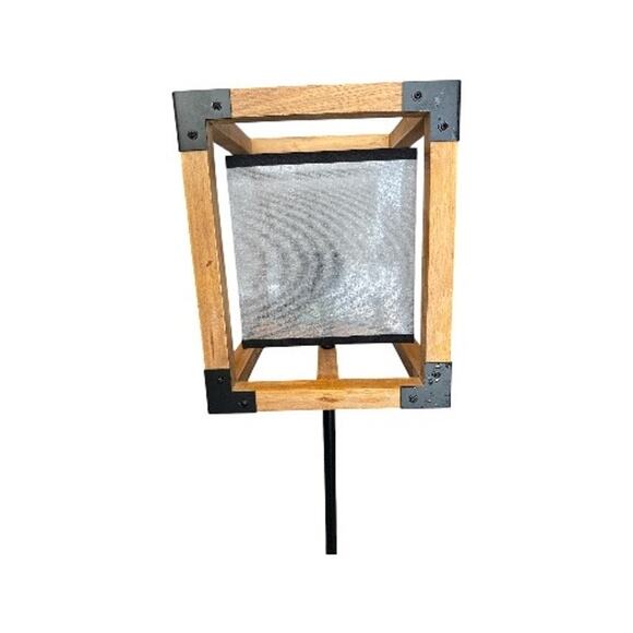 Handles 1-Light Farmhouse Wood Metal Hanging Pendant Light - Picture 8 of 10